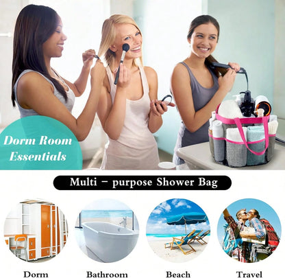 Attmu Mesh Shower Caddy Portable, Quick Dry Hanging Shower Tote Bag For College Dorm Room Essentials, Large Capacity Shower Caddy Dorm For Bathroom Gym Swimming
