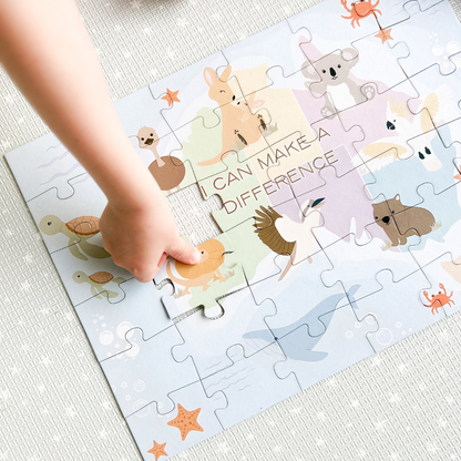 Australian Animals Affirmations Puzzle - Double Sided