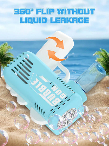 Automatic Handheld Bubble Machine, Hands-Free Operation, One-Button Start, No Manual Blowing Required, Suitable For Birthday Parties, Holiday Gatherings (Excludes Battery And Bubble Solution)