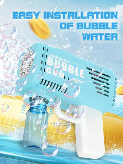 Automatic Handheld Bubble Machine, Hands-Free Operation, One-Button Start, No Manual Blowing Required, Suitable For Birthday Parties, Holiday Gatherings (Excludes Battery And Bubble Solution)