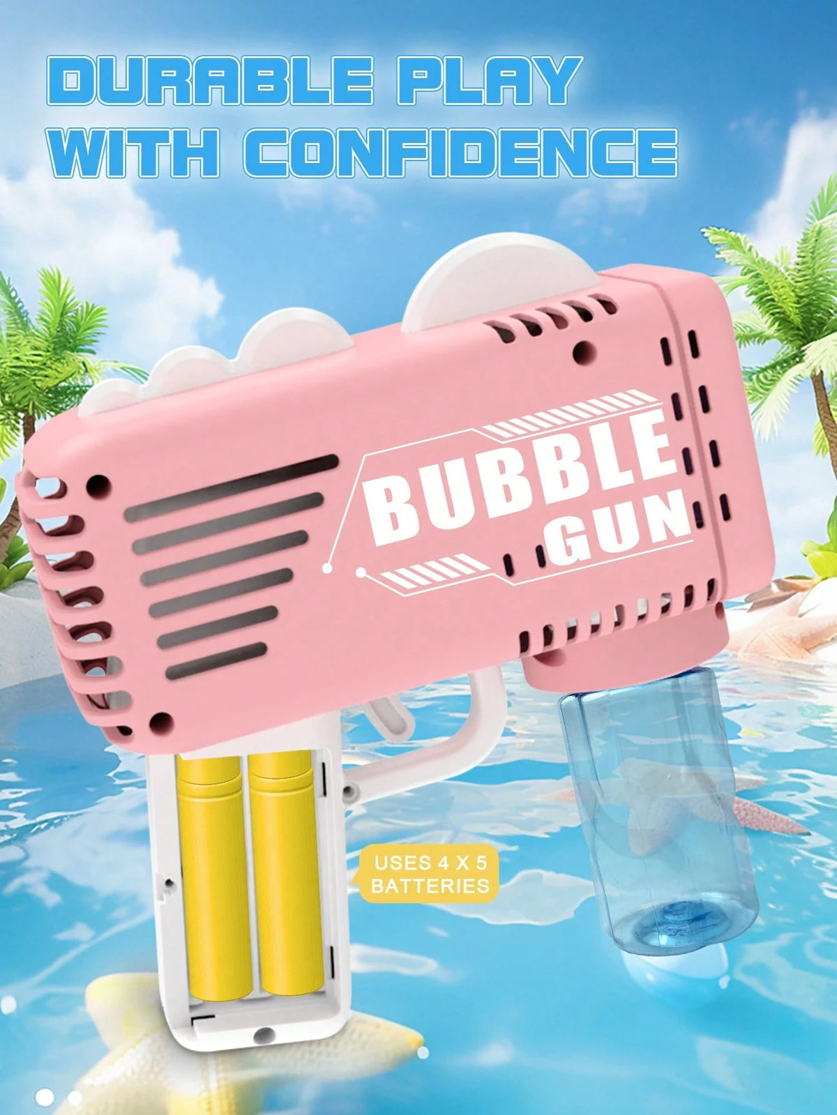 Automatic Handheld Bubble Machine, Hands-Free Operation, One-Button Start, No Manual Blowing Required, Suitable For Birthday Parties, Holiday Gatherings (Excludes Battery And Bubble Solution)