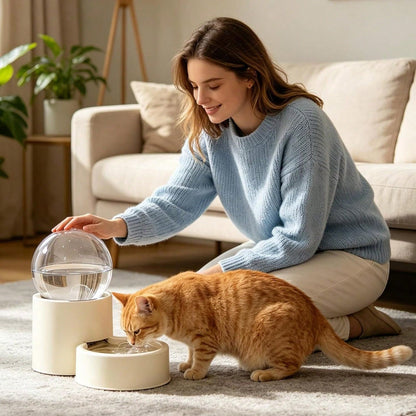 Automatic Pet Food Dispenser, Automatic Water Dispenser For Cats And Dogs, Scheduled Feeding System, Durable Pet Feeder With Large Capacity Storage Compartment, Pet Supplies For Home