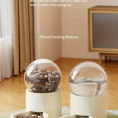 Automatic Pet Food Dispenser, Automatic Water Dispenser For Cats And Dogs, Scheduled Feeding System, Durable Pet Feeder With Large Capacity Storage Compartment, Pet Supplies For Home