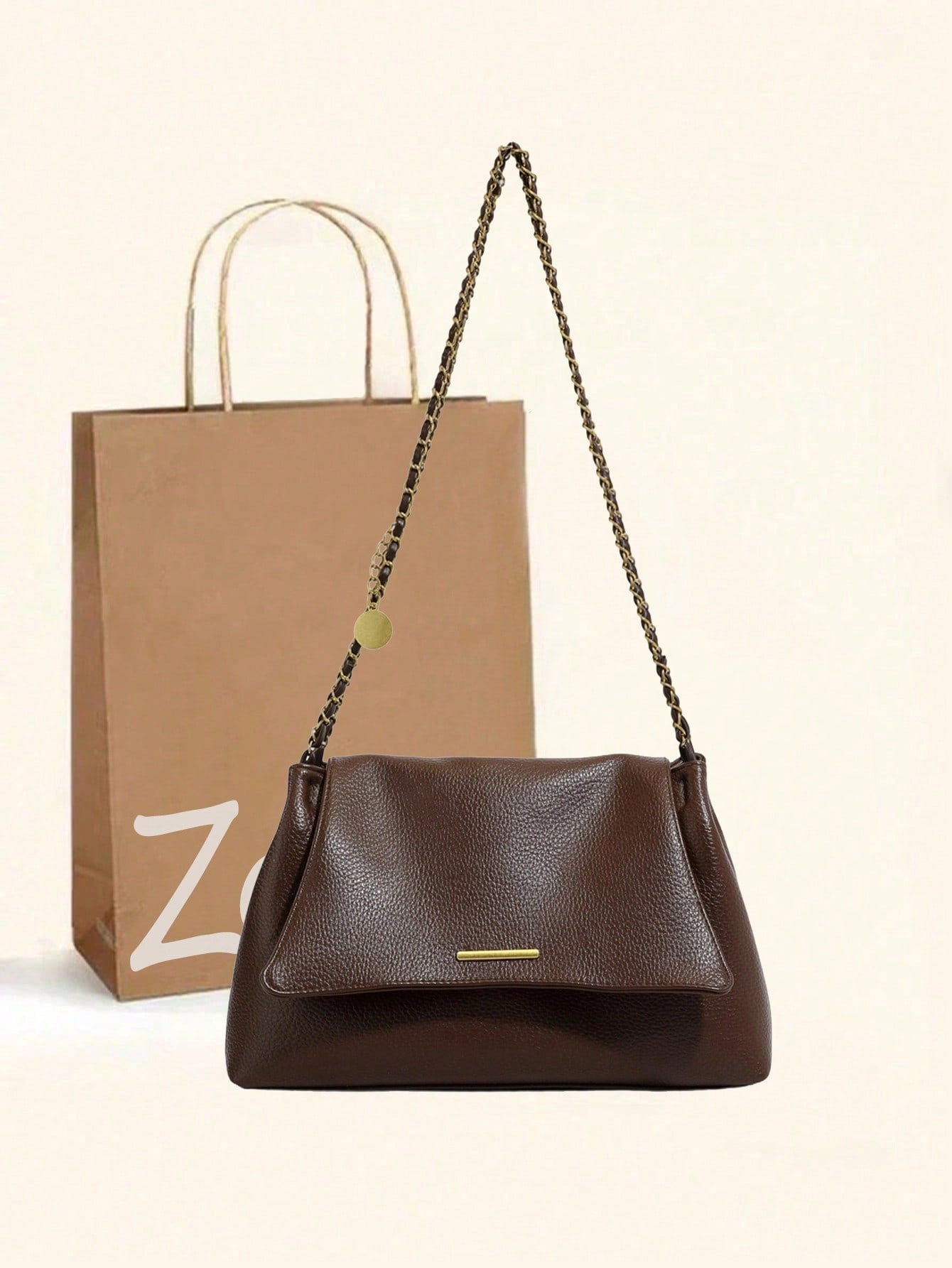 Autumn/Winter Fashion Vintage Matte PU Women's Shoulder Bag, Elegant Elegant Chain Bag With Flap Magnetic Closure, Square Bag, European And American/Japanese And Korean Women's Bag, Suitable For Daily