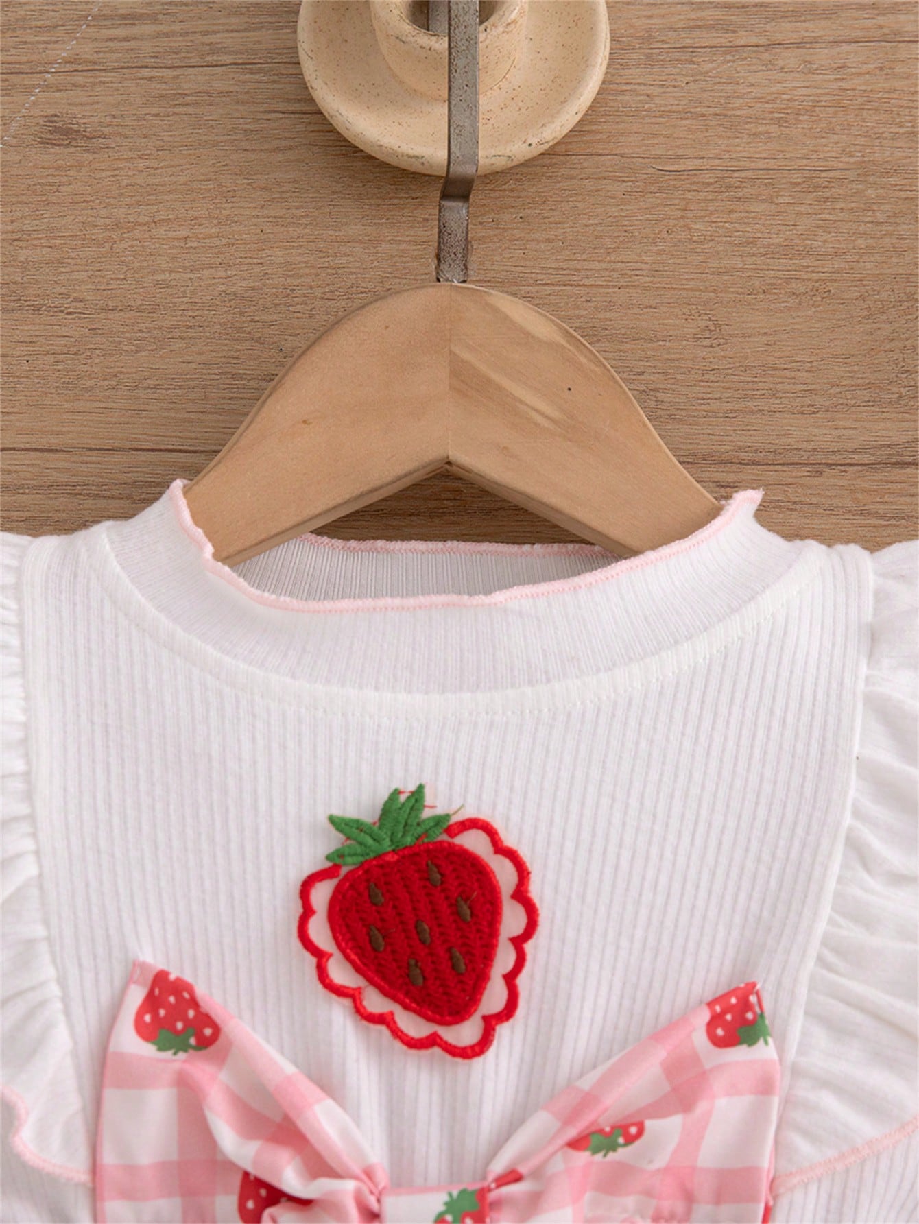 Autumn/Winter Sweet Princess Style Strawberry Bow Patchwork Long Sleeve Dress For Baby Girls