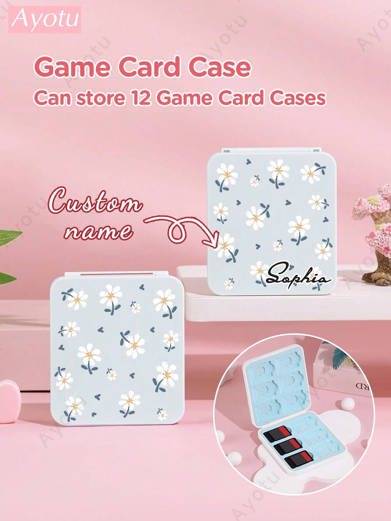 Ayotu Customizable Text & Name Compatible With Nintendo Switch/OLED/Lite Consoles & Accessories Set. Includes Protective Case, Storage Bag, Base Shell, Console Cover, Game Card Case, Controller Cover