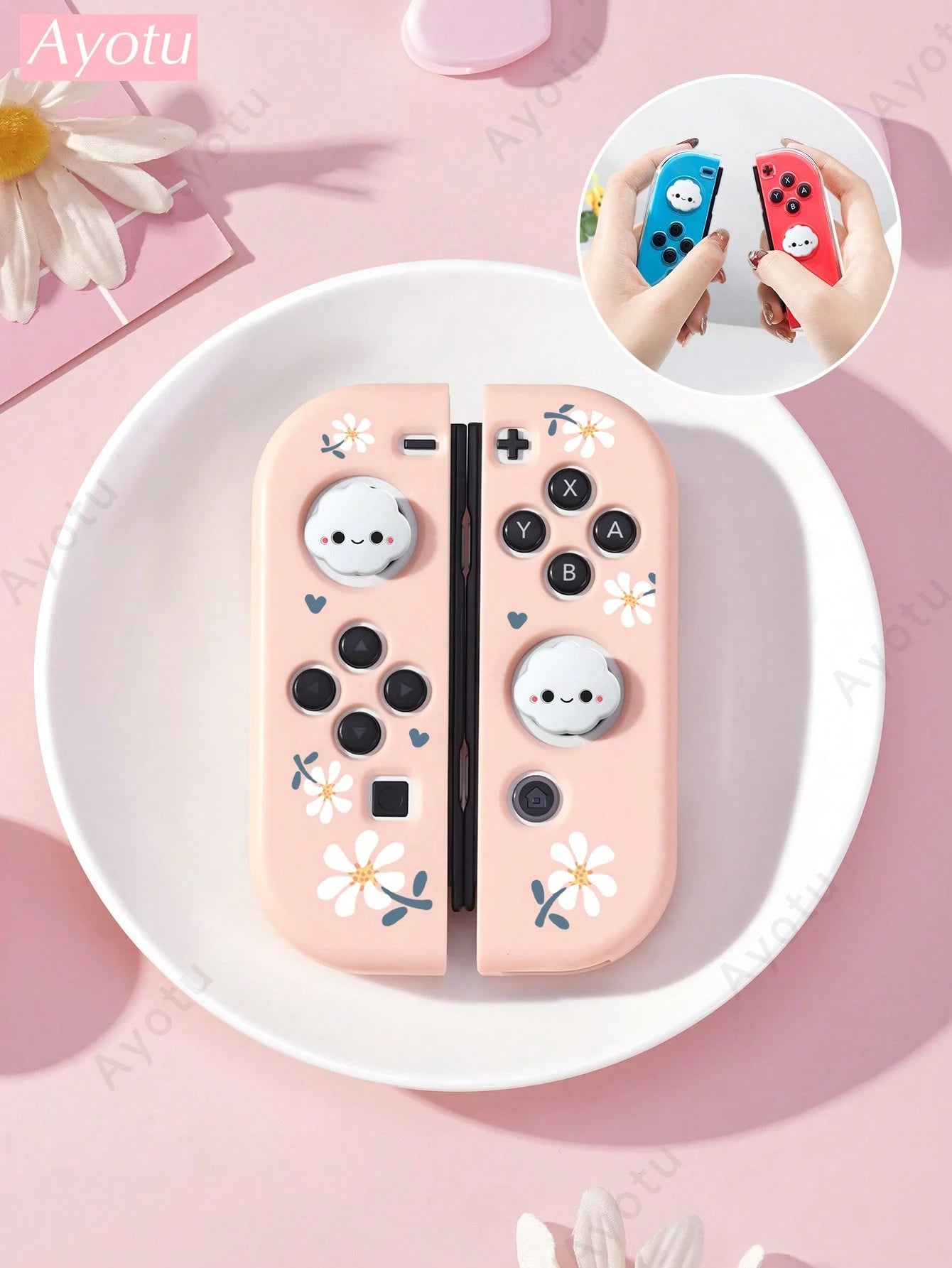 Ayotu Customizable Text & Name Compatible With Nintendo Switch/OLED/Lite Consoles & Accessories Set. Includes Protective Case, Storage Bag, Base Shell, Console Cover, Game Card Case, Controller Cover