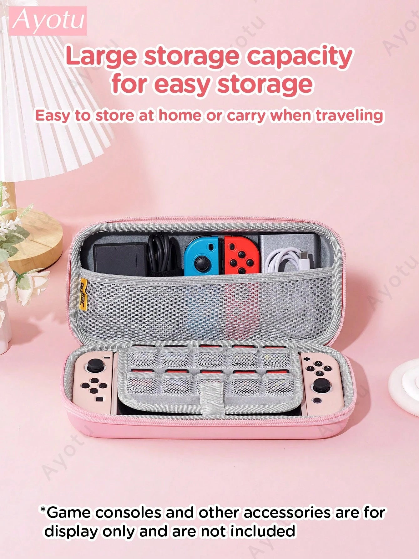 Ayotu Customizable Text & Name Compatible With Nintendo Switch/OLED/Lite Consoles & Accessories Set. Includes Protective Case, Storage Bag, Base Shell, Console Cover, Game Card Case, Controller Cover