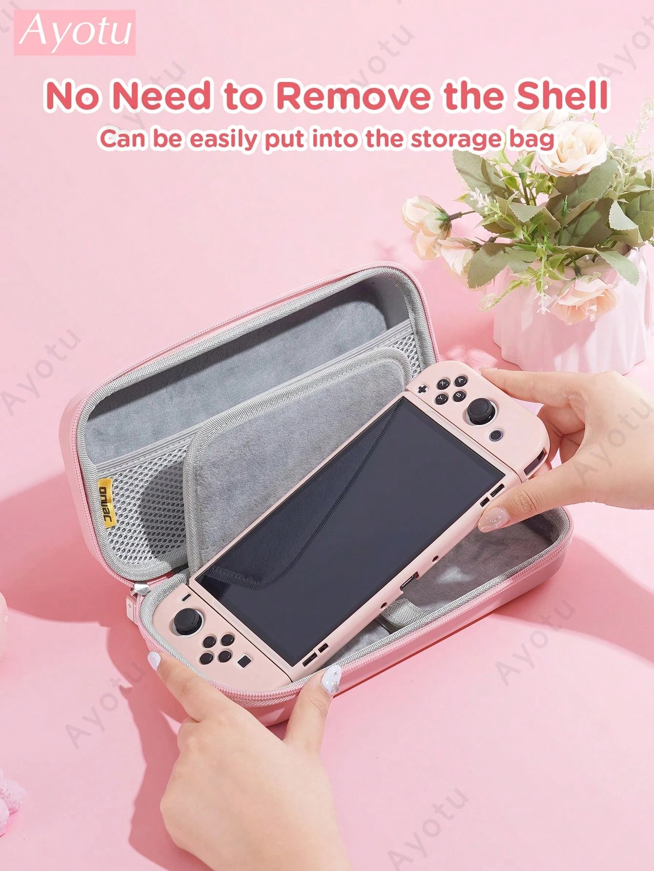 Ayotu Customizable Text & Name Compatible With Nintendo Switch/OLED/Lite Consoles & Accessories Set. Includes Protective Case, Storage Bag, Base Shell, Console Cover, Game Card Case, Controller Cover