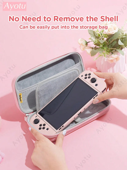 Ayotu Customizable Text & Name Compatible With Nintendo Switch/OLED/Lite Consoles & Accessories Set. Includes Protective Case, Storage Bag, Base Shell, Console Cover, Game Card Case, Controller Cover