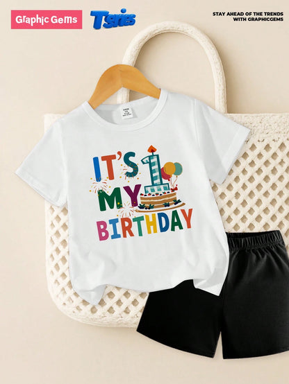 Baby Boy 2pcs/Set Casual Daily Versatile Funny Graphic Printed Sets, Spring/Summer