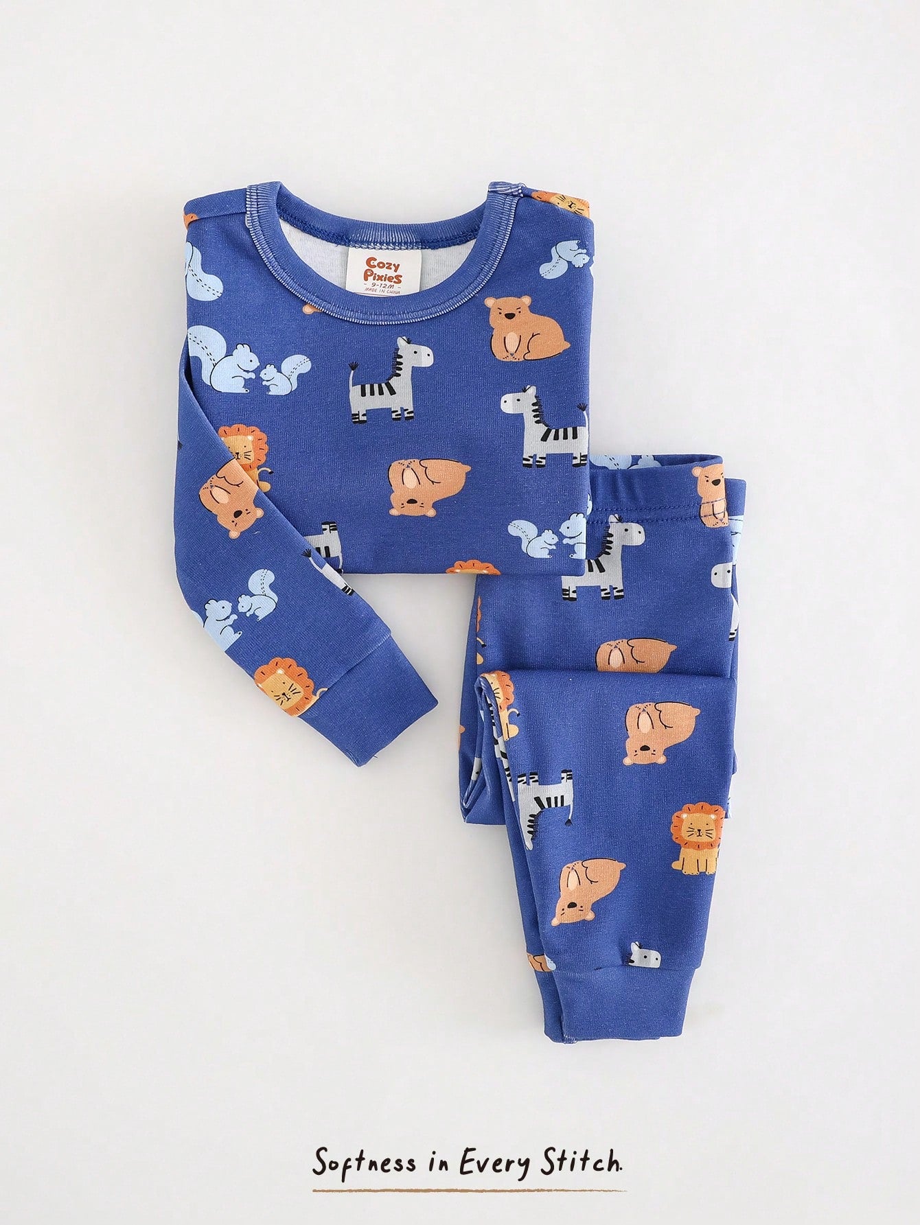 Baby Boy Baby Girl Snug Fit Autumn/Winter Cute Car Pattern Ribbed Crew Neck Long Sleeve Top & Pajama Pants Soft Comfortable Tight-Fitting Sleepwear Loungewear Set 2pcs, Christmas, New Year, Paja