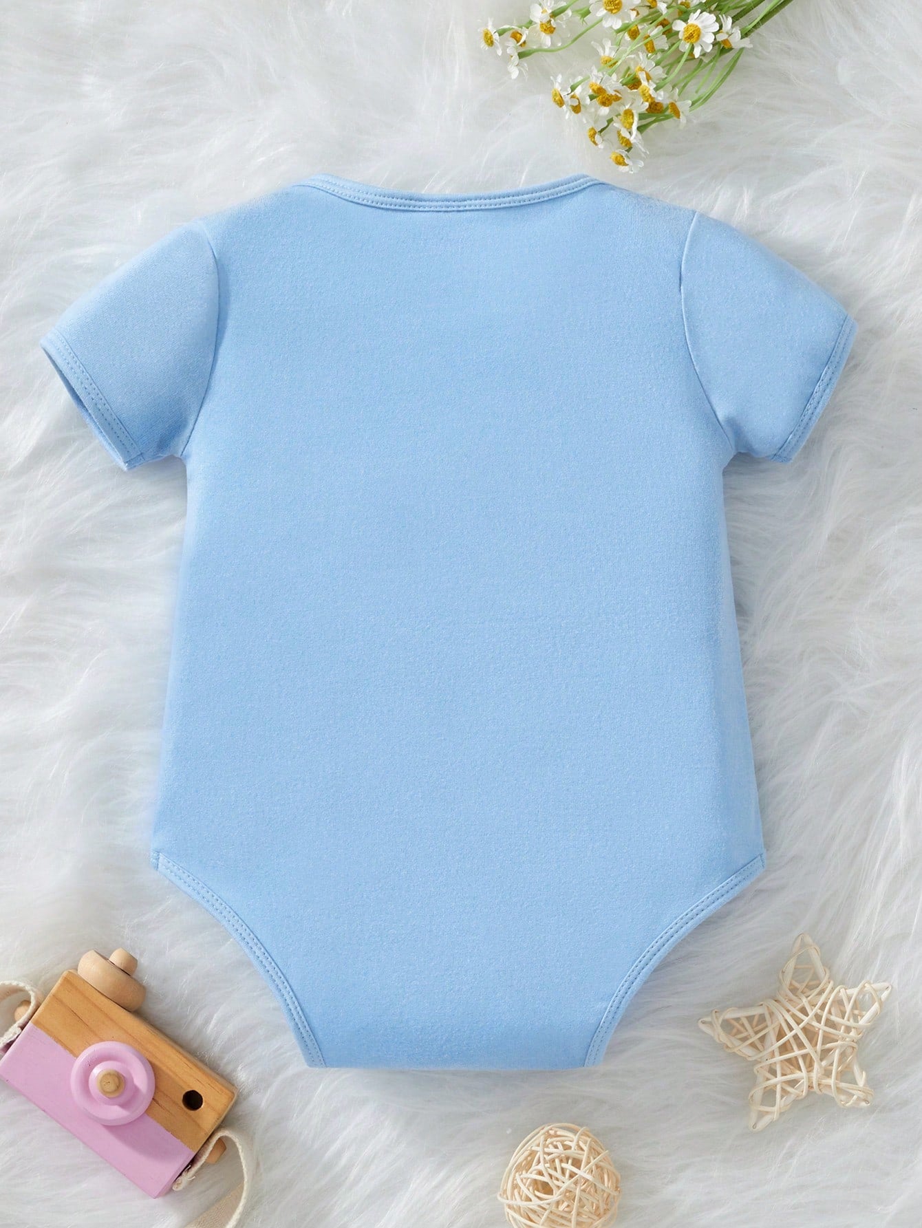 Baby Boy Casual Slogan Print Short Sleeve Bodysuit