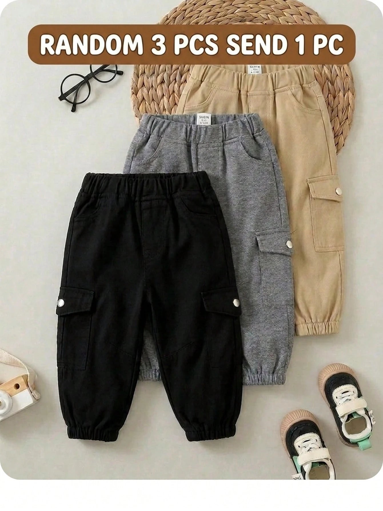 Baby Boy Flap Pocket Cargo Denim Pants