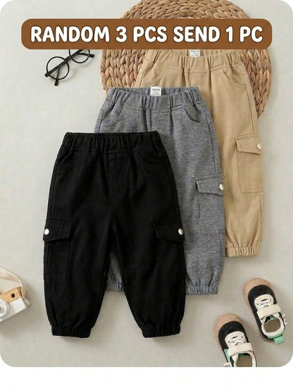 Baby Boy Flap Pocket Cargo Denim Pants