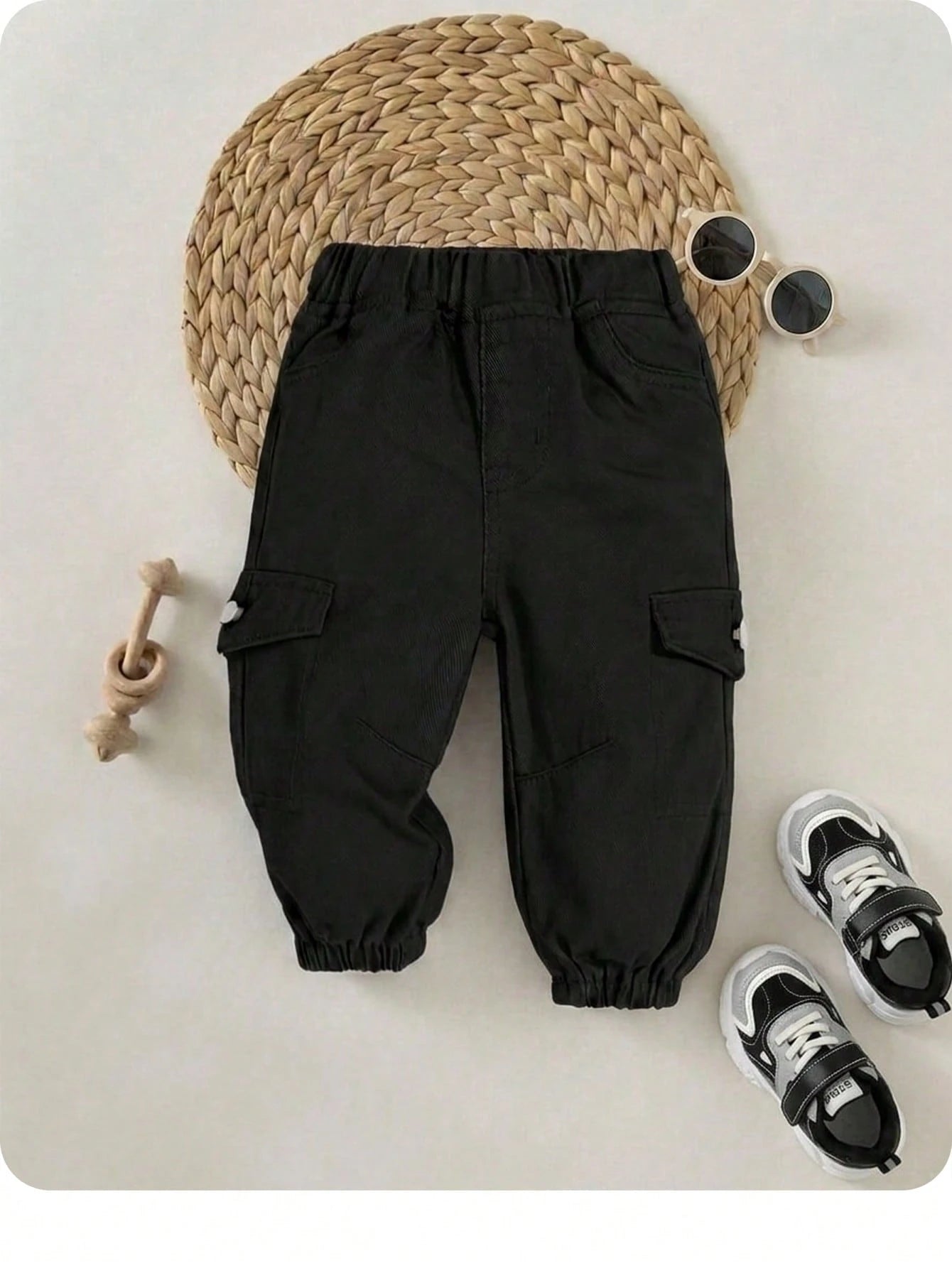 Baby Boy Flap Pocket Cargo Denim Pants