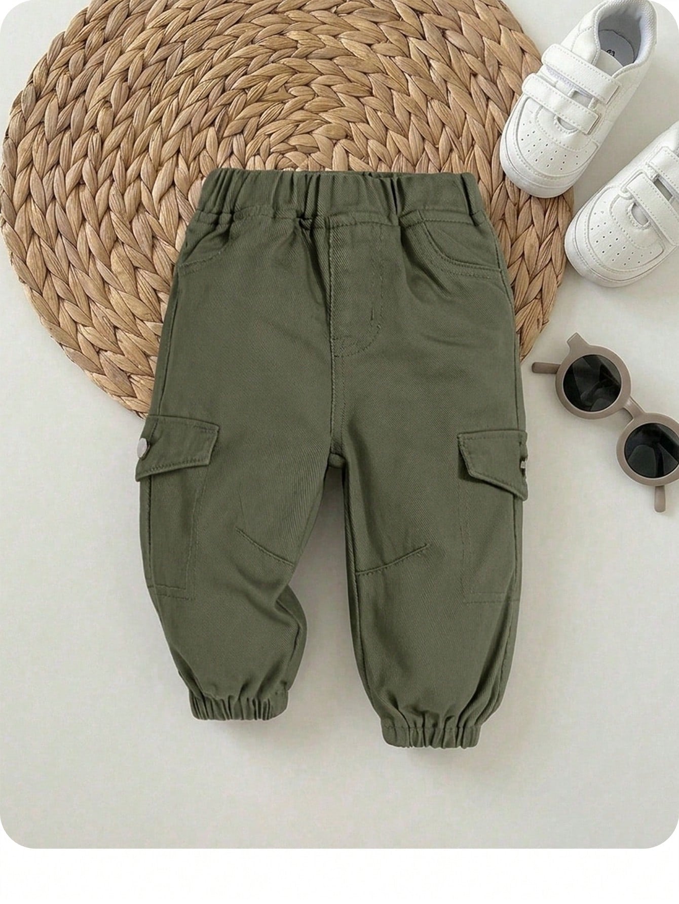 Baby Boy Flap Pocket Cargo Denim Pants