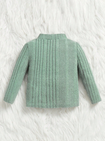 Baby Boy/Girl Casual Knitted Letter Patched Top