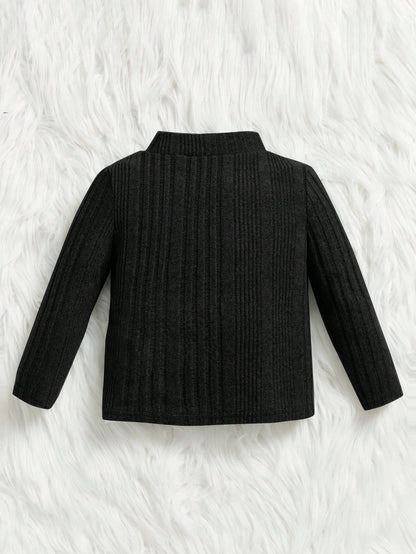 Baby Boy/Girl Casual Knitted Letter Patched Top