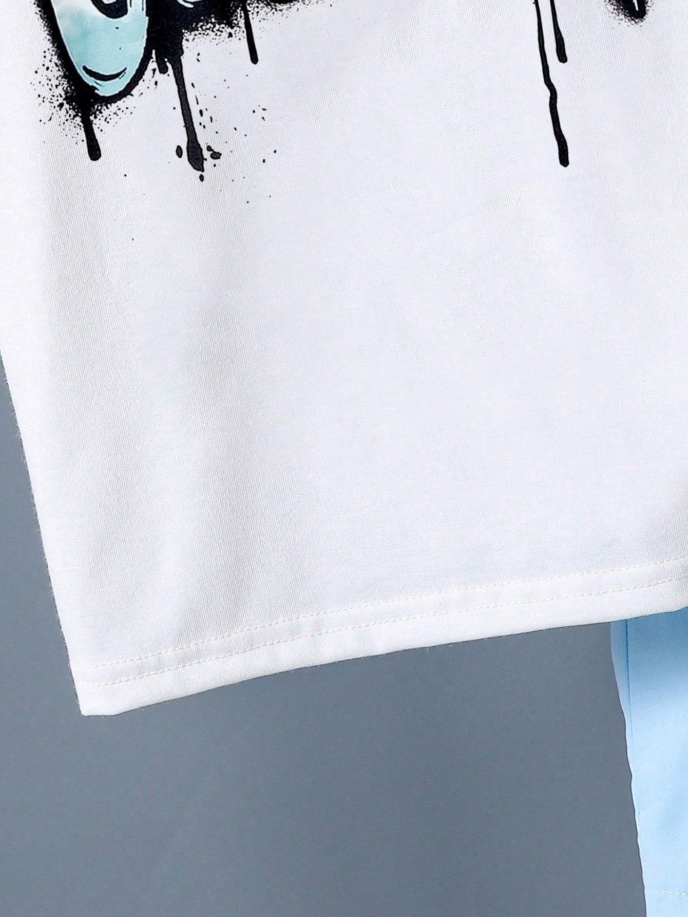 Baby Boy Letter Print Round Neck Short Sleeve T-Shirt And Shorts Casual Daily Outfit