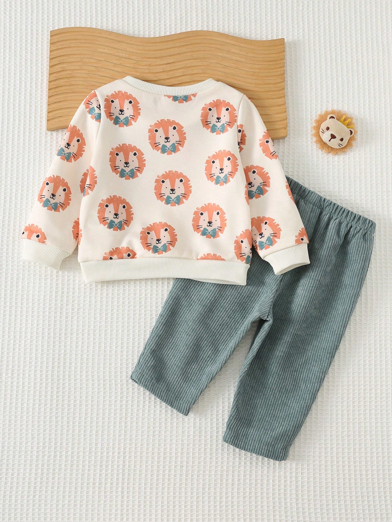 Baby Boy Round Neck Casual Comfortable Set Long Sleeves Sweatshirt Orange Pants Halloween Cute Comfort Soft Comfy Holiday Warm Winter Autumn