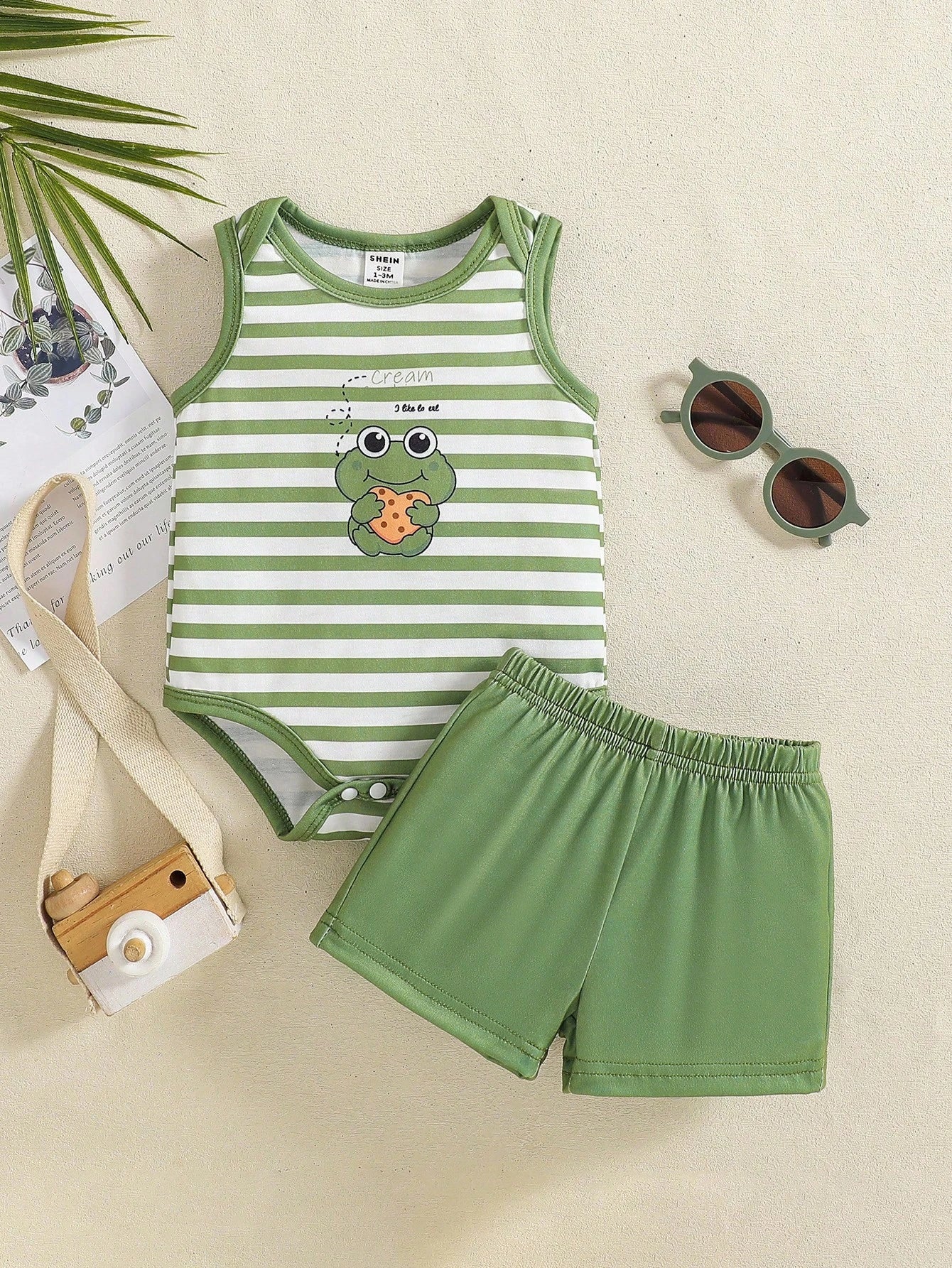 Baby Boys' Cute Stripe 2 Pieces Set, Spring/Summer