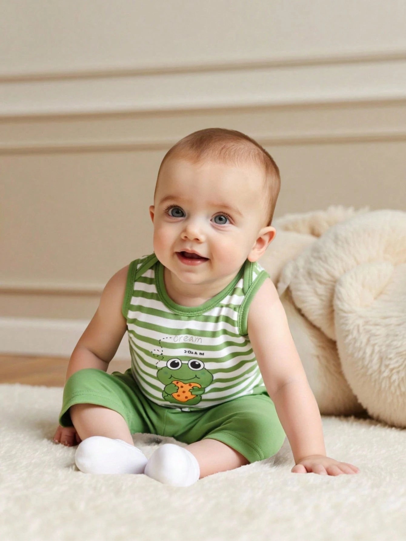 Baby Boys' Cute Stripe 2 Pieces Set, Spring/Summer