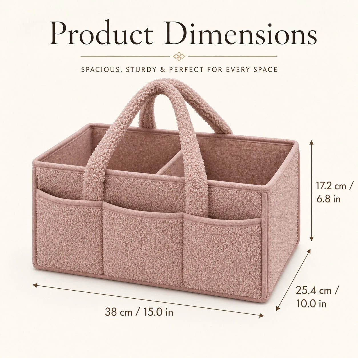 Baby Diaper Caddy Organizer With Handle, Boy & Girl Shower Gift Basket, Portable Diaper Storage Basket Bin For Wipes, Newborn Baby Must Haves