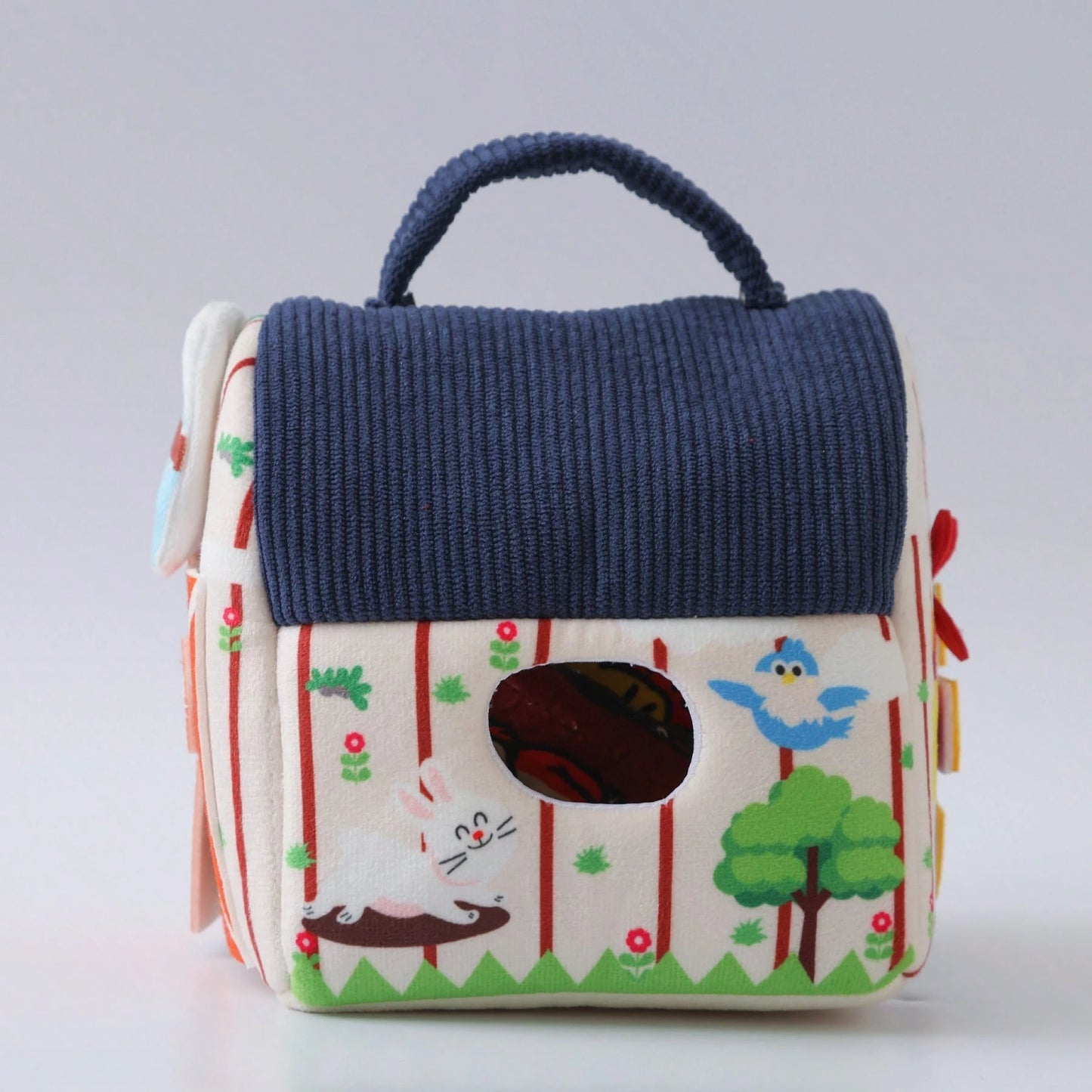 Baby Early Education Cloth Book, Enhances Baby's Cognitive Ability, Colorful Cloth Book- Engaging Visual And Auditory Training With Cartoon Animal Tails, Soft Polyester, Children's Learning Toy, Dura
