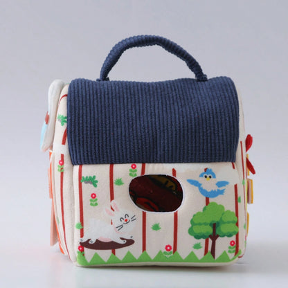 Baby Early Education Cloth Book, Enhances Baby's Cognitive Ability, Colorful Cloth Book- Engaging Visual And Auditory Training With Cartoon Animal Tails, Soft Polyester, Children's Learning Toy, Dura