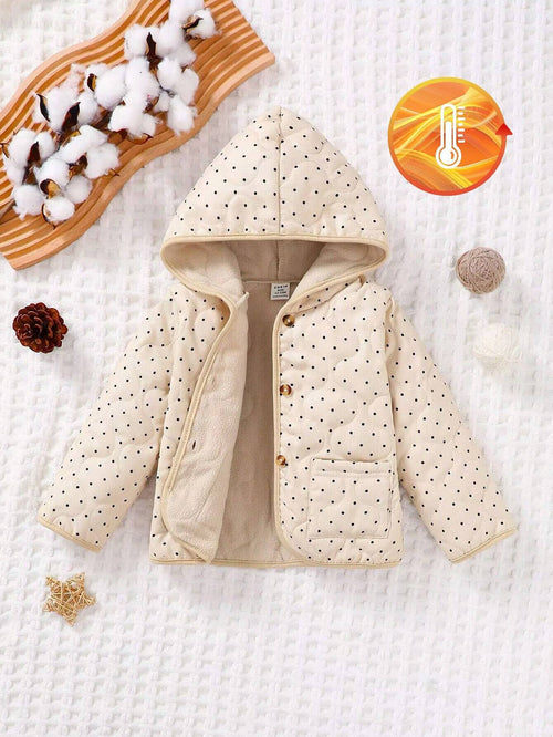 Baby Girls' Adorable Polka Dot Print Long Sleeve Jacket