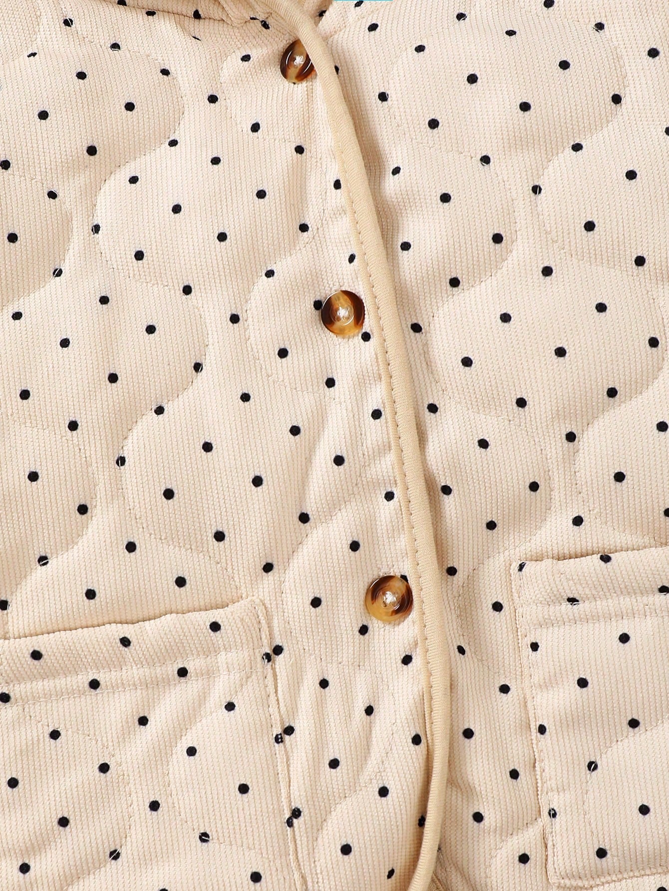 Baby Girls' Adorable Polka Dot Print Long Sleeve Jacket