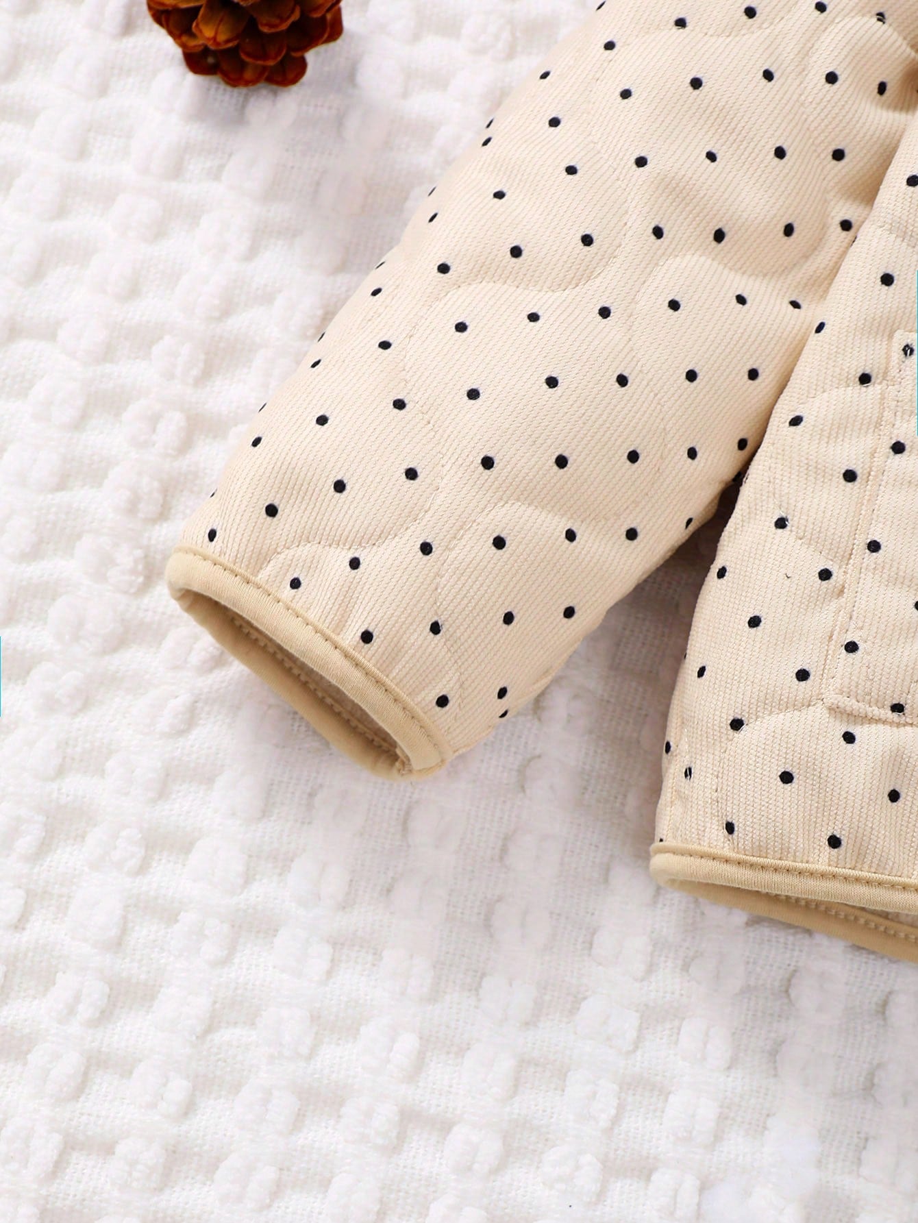 Baby Girls' Adorable Polka Dot Print Long Sleeve Jacket