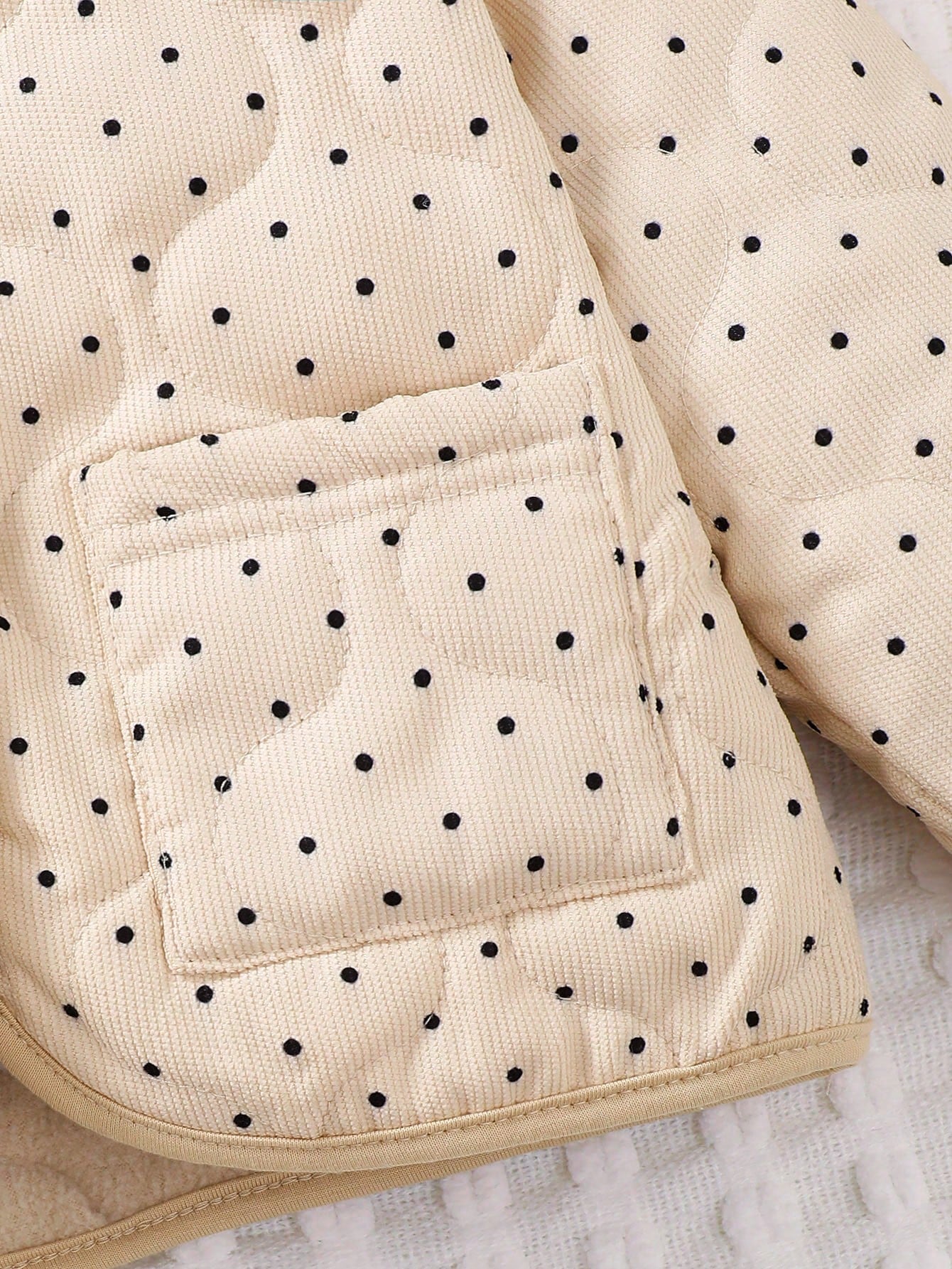 Baby Girls' Adorable Polka Dot Print Long Sleeve Jacket