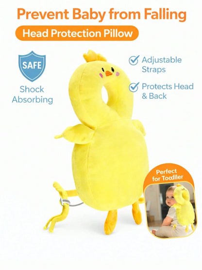 Baby Head Protector Backpack,Lightweight And Breathable, Baby Walking Harness,Crawling Baby Essentials (Duck)