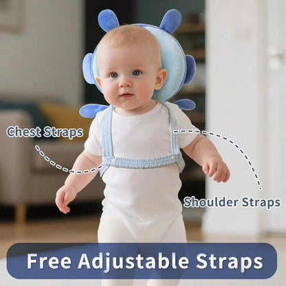 Baby Head Protector Backpack,Lightweight And Breathable, Baby Walking Harness,Crawling Baby Essentials (Duck)