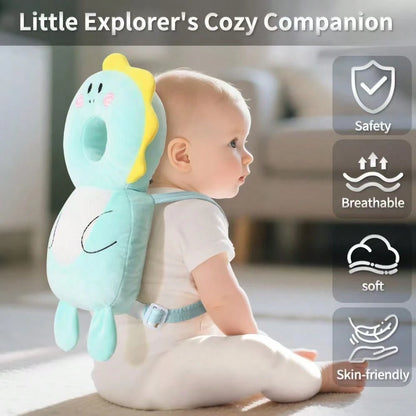 Baby Head Protector Backpack,Lightweight And Breathable, Baby Walking Harness,Crawling Baby Essentials (Duck)
