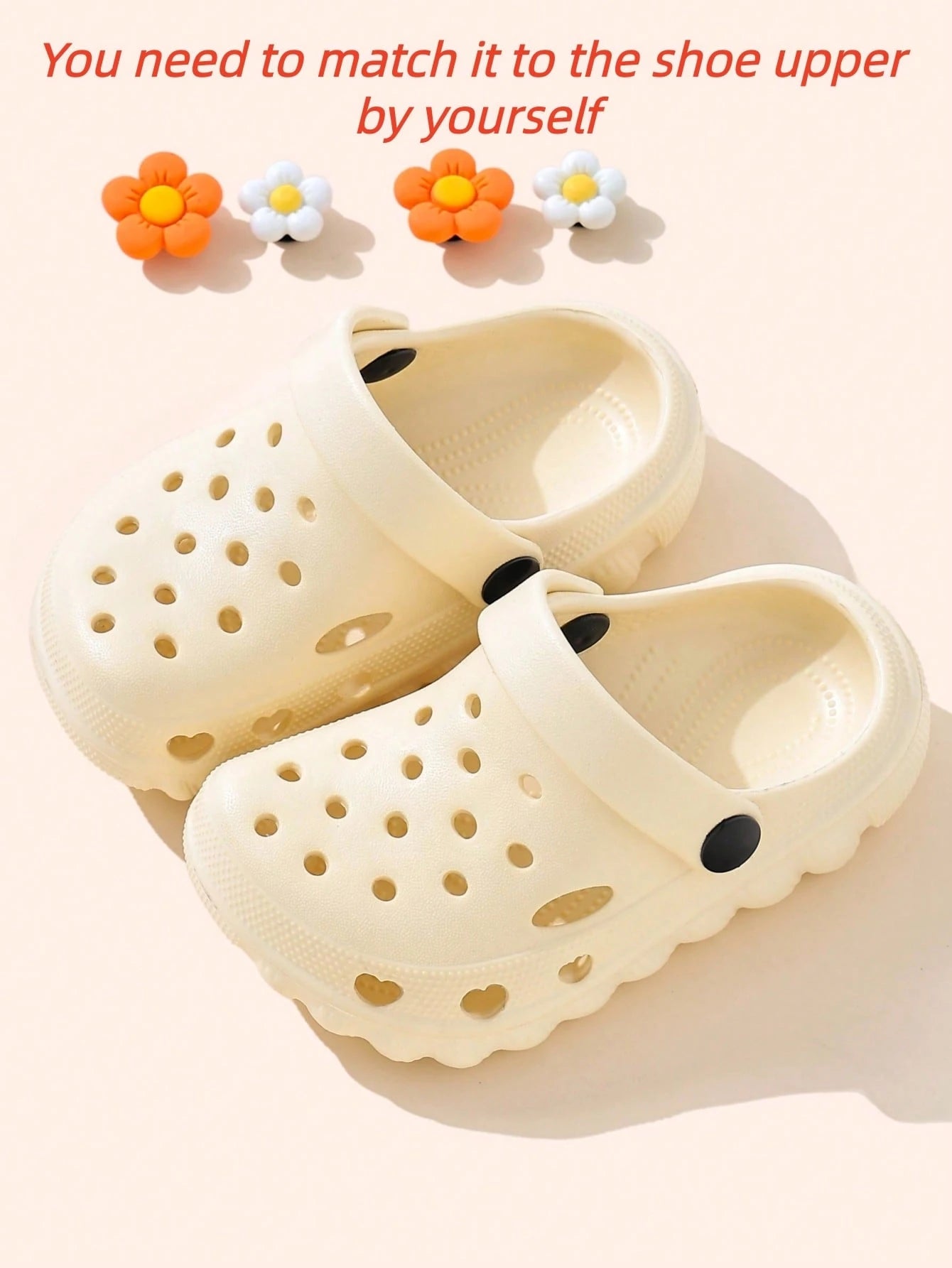 Baby Hollow Clogs Spring/Summer New Style Simple Versatile Hollow Fashion 2-Way Wear Beach Clogs Soft Sole Comfortable