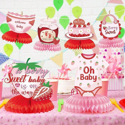 Baby Shower Decorations Berry Sweet Honeycomb Centerpieces 9 Pieces Pink Berry Sweet Baby Shower Decorations Plies For Girls Gender Announcement
