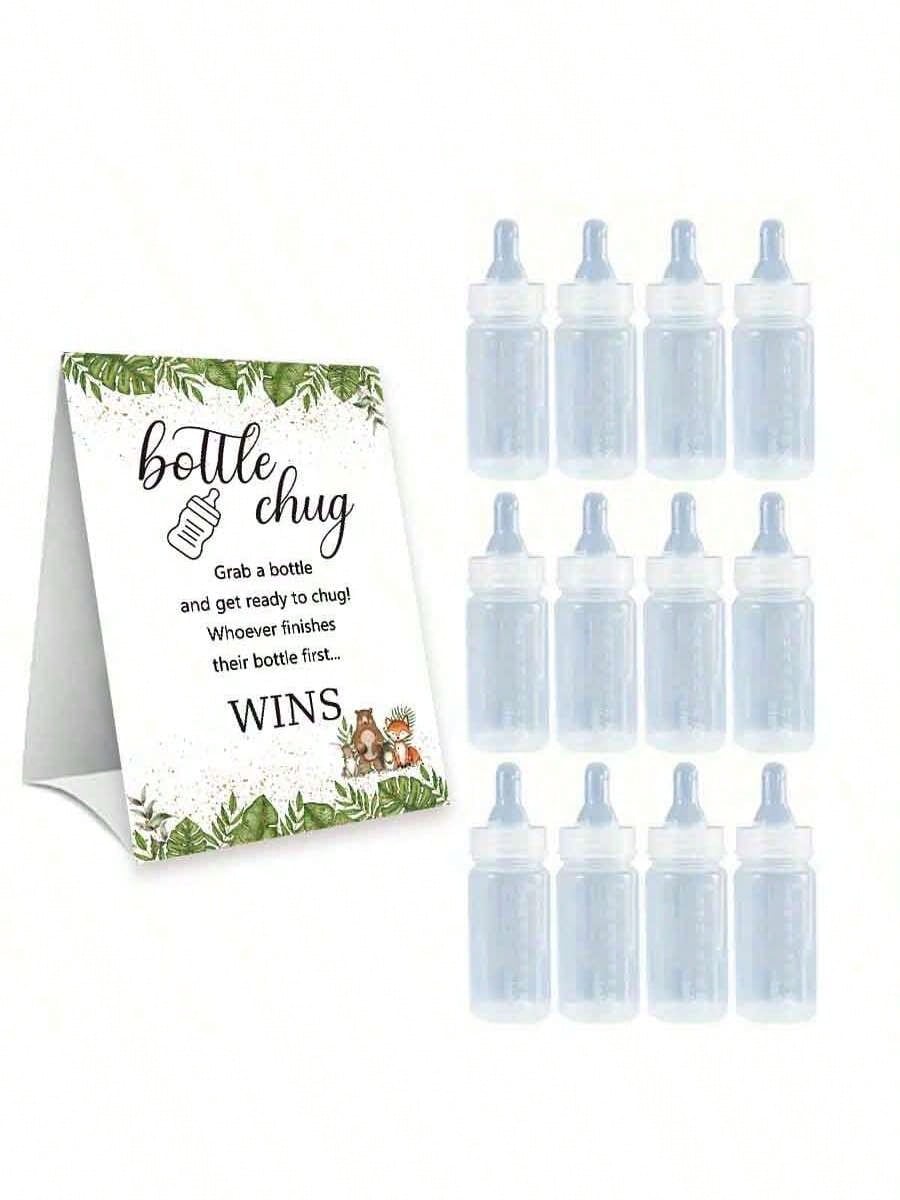 Baby Shower Gender Reveal Party Bottle Game Set, Includes Boho Vintage Sunshine Style Baby Shower Decorations, Game Signs And Bottles, Suitable For Baby Christening Party Gifts, Gender Reveal Celebrat