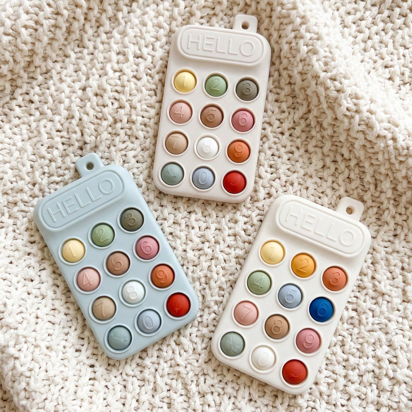 Baby Silicone Phone Teether, Dopamine Colorful Series, Multiple Colors To Attract Baby's Attention, Chewable, Relieve Teething Discomfort, Multi-Functional Press And Stress Relief Toy