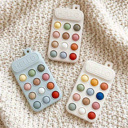 Baby Silicone Phone Teether, Dopamine Colorful Series, Multiple Colors To Attract Baby's Attention, Chewable, Relieve Teething Discomfort, Multi-Functional Press And Stress Relief Toy