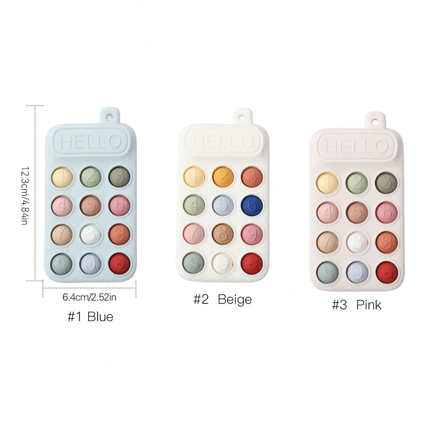 Baby Silicone Phone Teether, Dopamine Colorful Series, Multiple Colors To Attract Baby's Attention, Chewable, Relieve Teething Discomfort, Multi-Functional Press And Stress Relief Toy