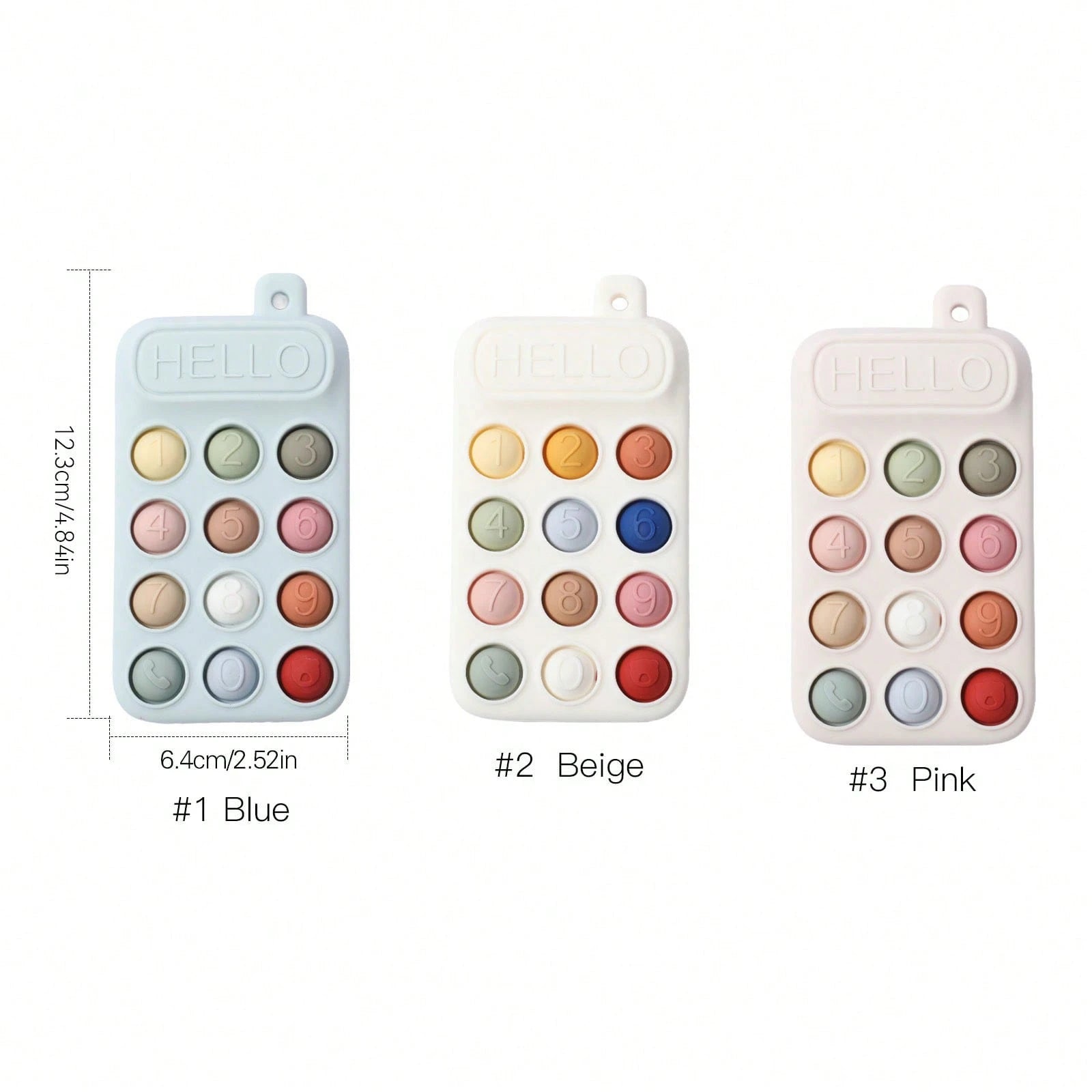 Baby Silicone Phone Teether, Dopamine Colorful Series, Multiple Colors To Attract Baby's Attention, Chewable, Relieve Teething Discomfort, Multi-Functional Press And Stress Relief Toy