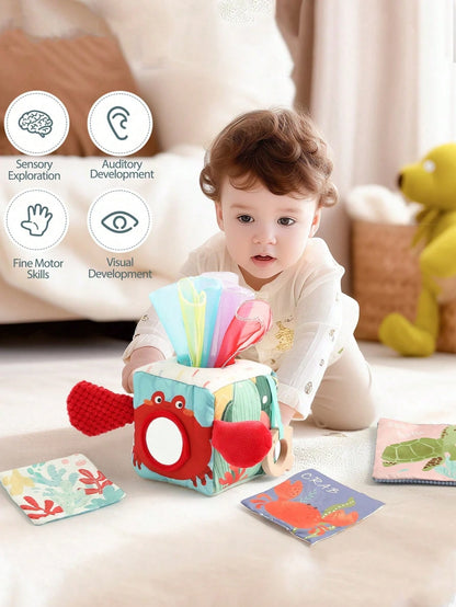 Baby Tissue Box Toys, Soft Plush Toys, Animal Shaped Cloth Book Children's Toys- Suitable For Boys And Girls' Toys, Montessori Toys- The Best Choic