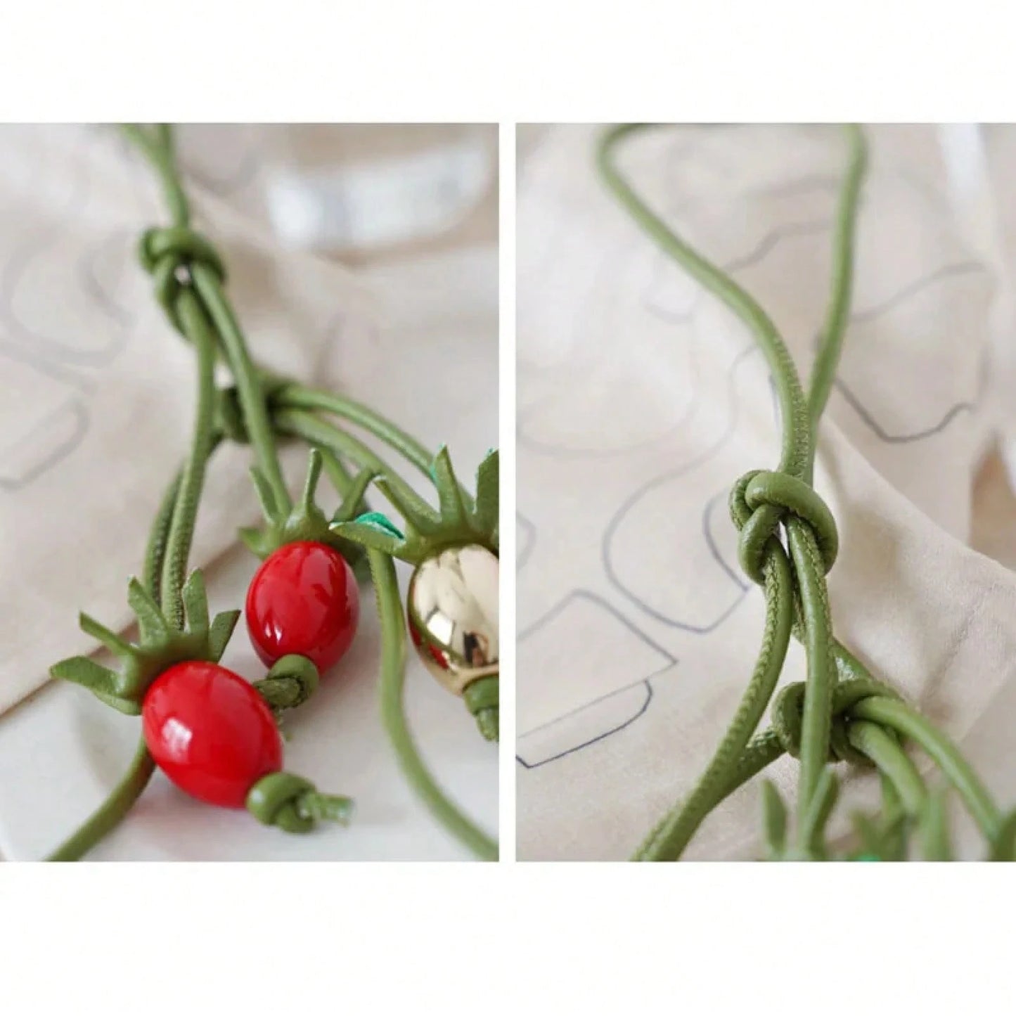 Bag Charm Exquisite Tomato String Pendant Woman All-Match Cute Backpack Pendant Luxury Design Bag Accessories