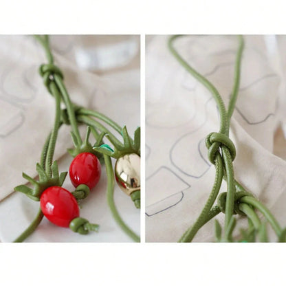 Bag Charm Exquisite Tomato String Pendant Woman All-Match Cute Backpack Pendant Luxury Design Bag Accessories