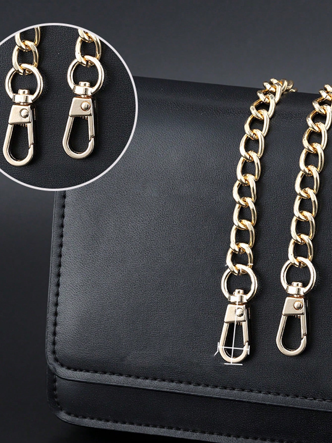 Bag DIY Accessories, Semi-Circular Handle DIY Handmade, Detachable Bag DIY Chain, Vintage Beaded Bag Shoulder Strap, Bag Making Materials, Bag Accessories, Handbag Accessories, Medium Density Fiberboa