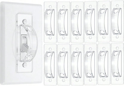 Bates Light Switch Guard Cover, 12 Pack, Clear, Toggle Switch Cover, Child Proof