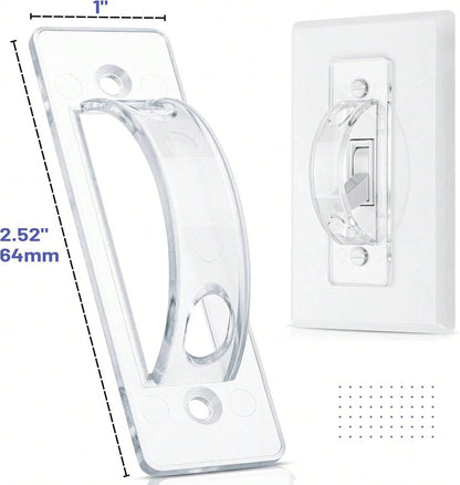 Bates Light Switch Guard Cover, 12 Pack, Clear, Toggle Switch Cover, Child Proof